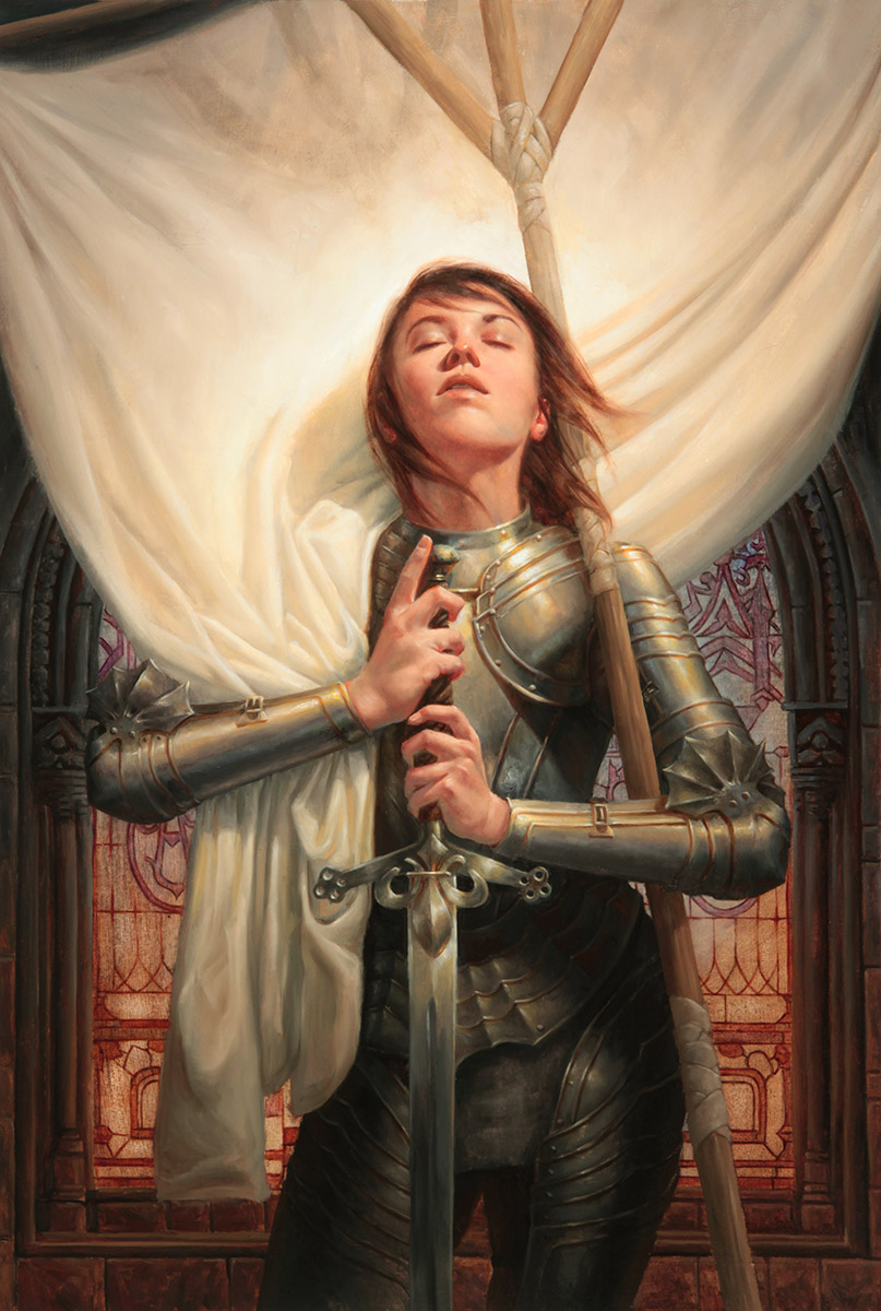 Joan of Arc, 16″ x 24″ oil on panel.